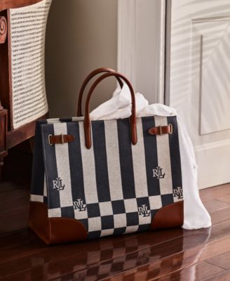 Lauren Ralph Lauren - Devyn Logo-Print Canvas Extra-Large Tote Bag