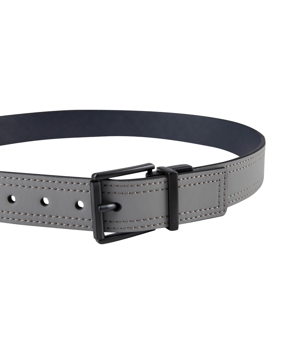 Calvin Klein Big Boys Casual Two-in-One Reversible Roller Bar Buckle Jean Belt - Navy Blue