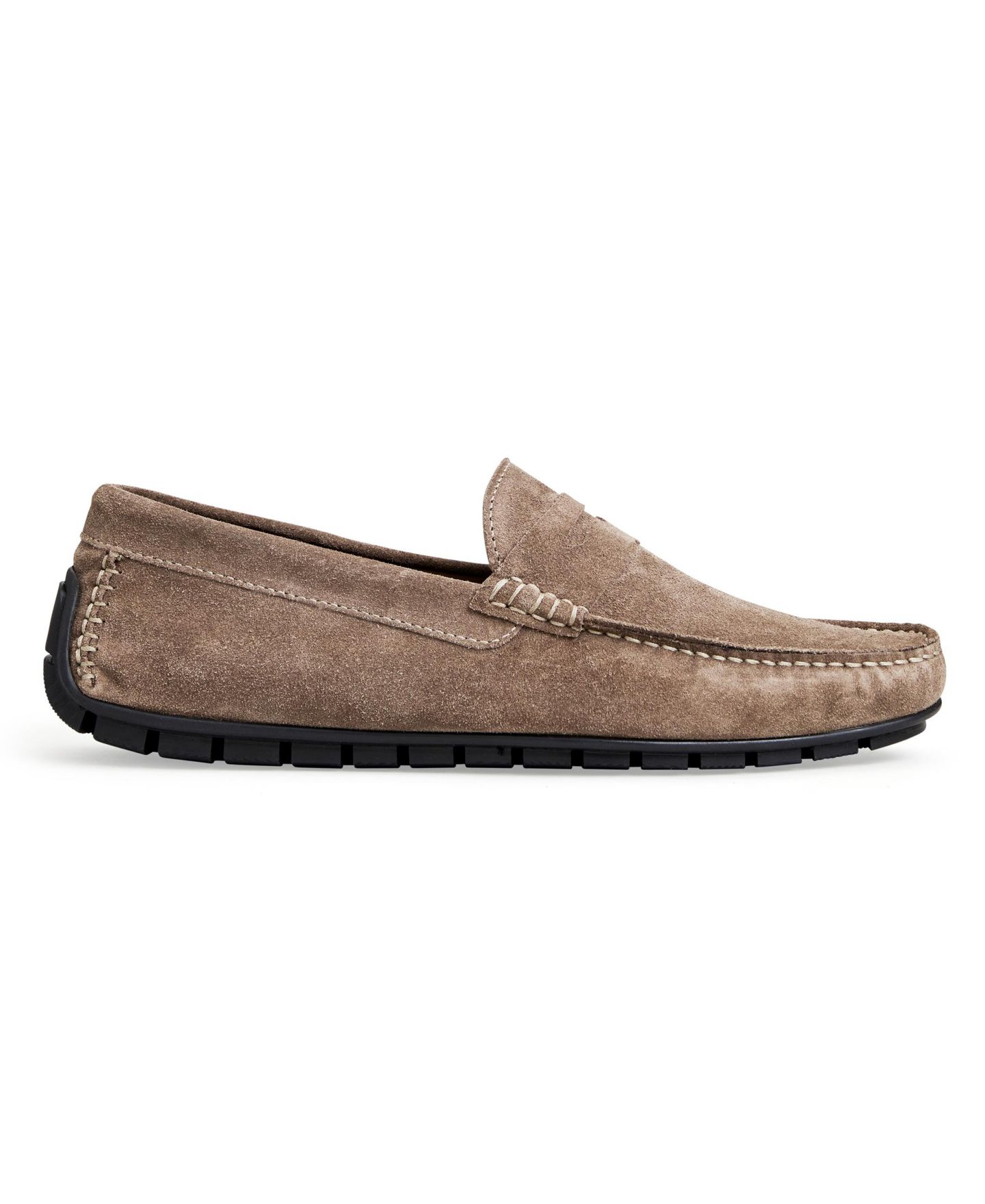 Мужские мокасины Bruno Magli Xane Slip On Driving Moccasin, цвет: Серо-коричневый замшевый — фото 2