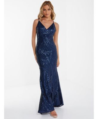 Women s Sequin Strappy Evening Dress