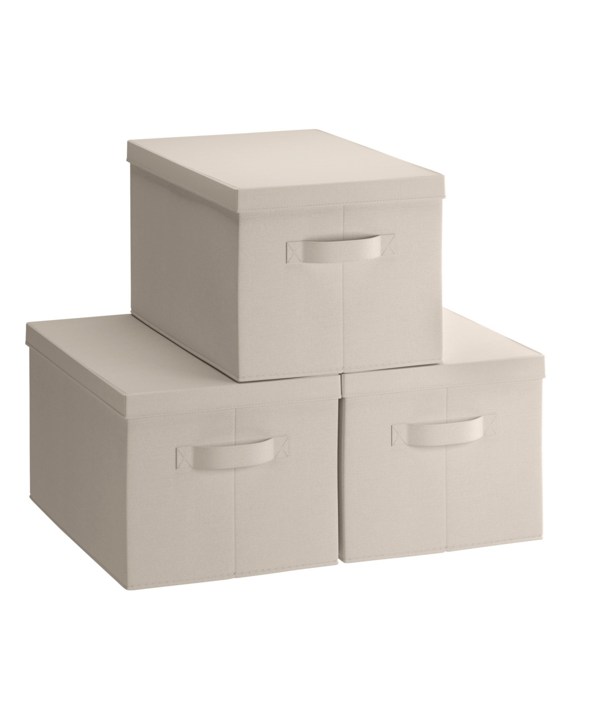 Ornavo Home Foldable Large Storage Bin With Handles And Lid In Beige