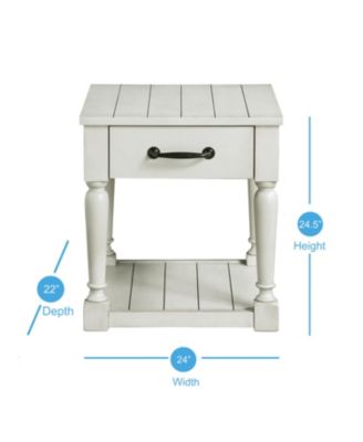 Steve Silver Hemingway 24" Wooden Farmhouse End Table