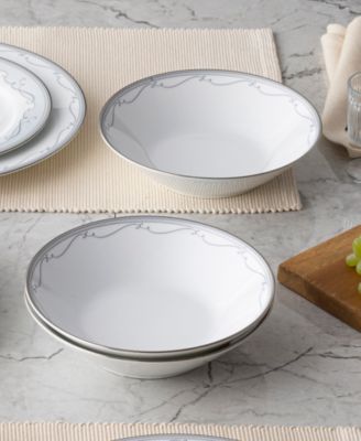 Satin Flourish 12-Piece Dinnerware Set, Service For 4