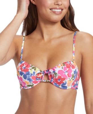 Roxy - Juniors' Bloomin Babe Underwire Bralette Bikini Top