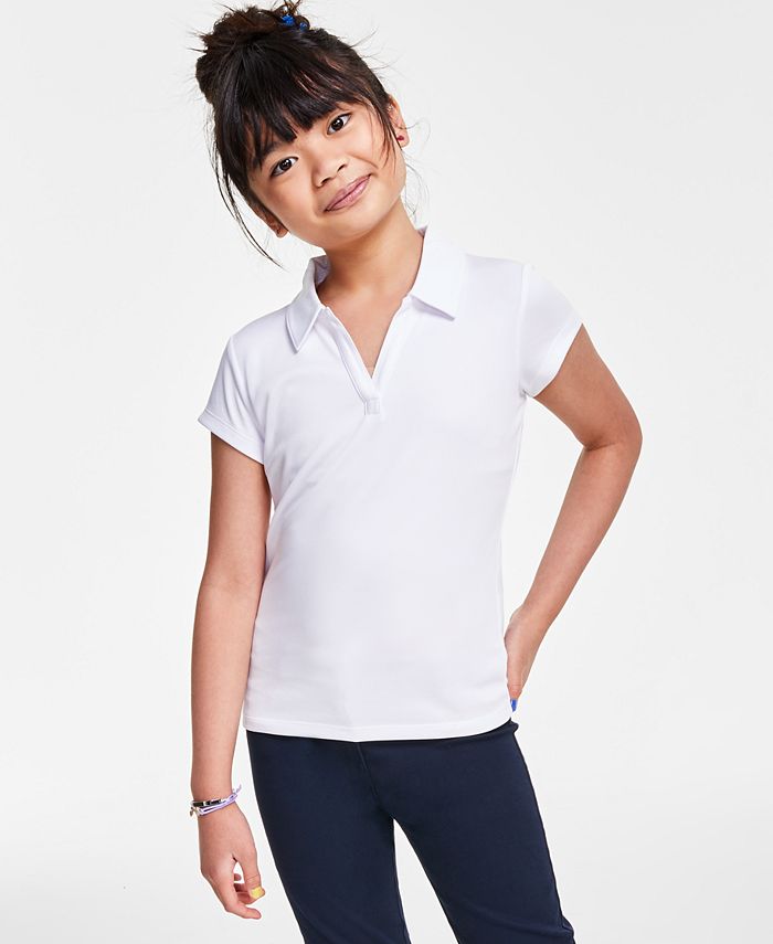 Big Girls Uniform Short Sleeve Performance Knit Top