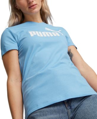 Puma - Women's Cotton V-Neck Short-Sleeve Logo T-Shirt
