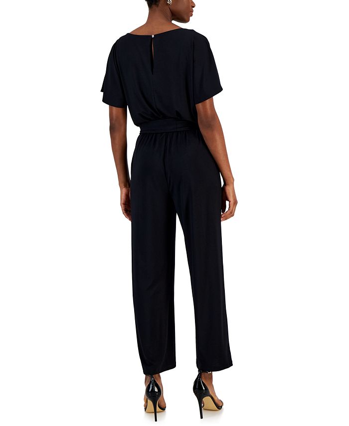JPR Studio Women's Cowl-Neck Tie-Waist Jumpsuit - Macy's