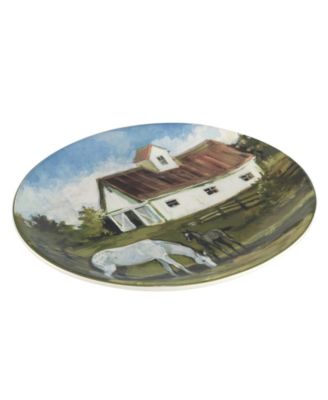 York Stables Square Platter 12.5"
