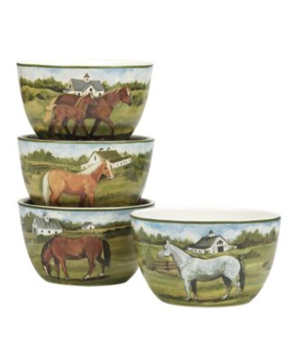 York Stables Ice Cream Bowls, Set of 4
