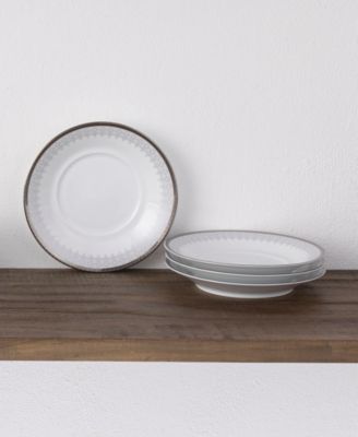 Silver Colonnade Set of 4 Saucers, 6"
