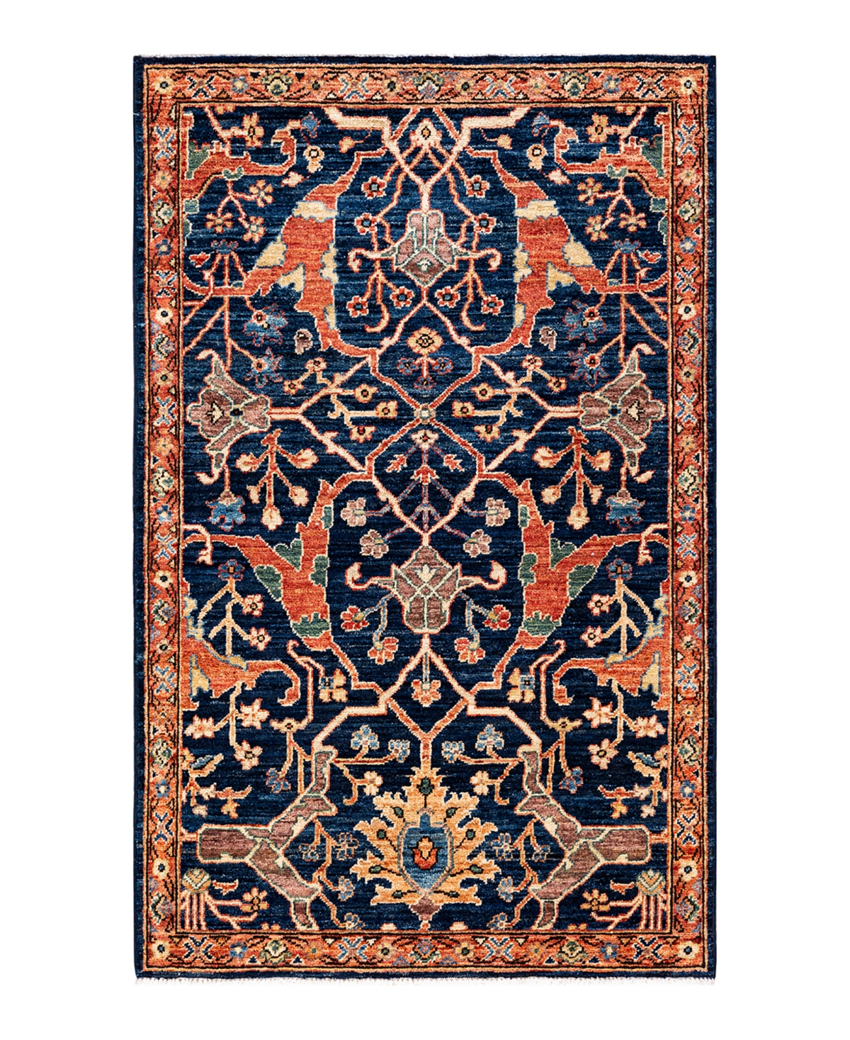 Adorn Hand Woven Rugs Serapi M1982 4'2in x 5'10in Area Rug - Blue