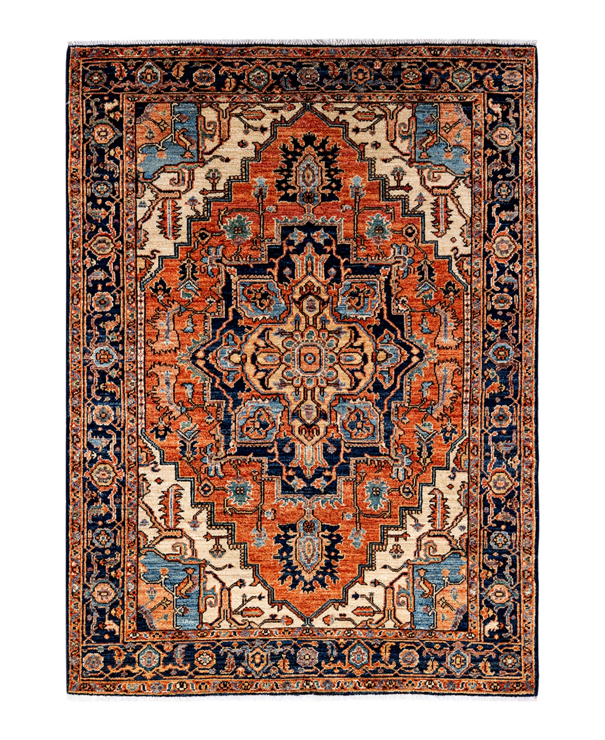 Adorn Hand Woven Rugs Serapi M1982 3'6" X 4'7" Area Rug In Beige