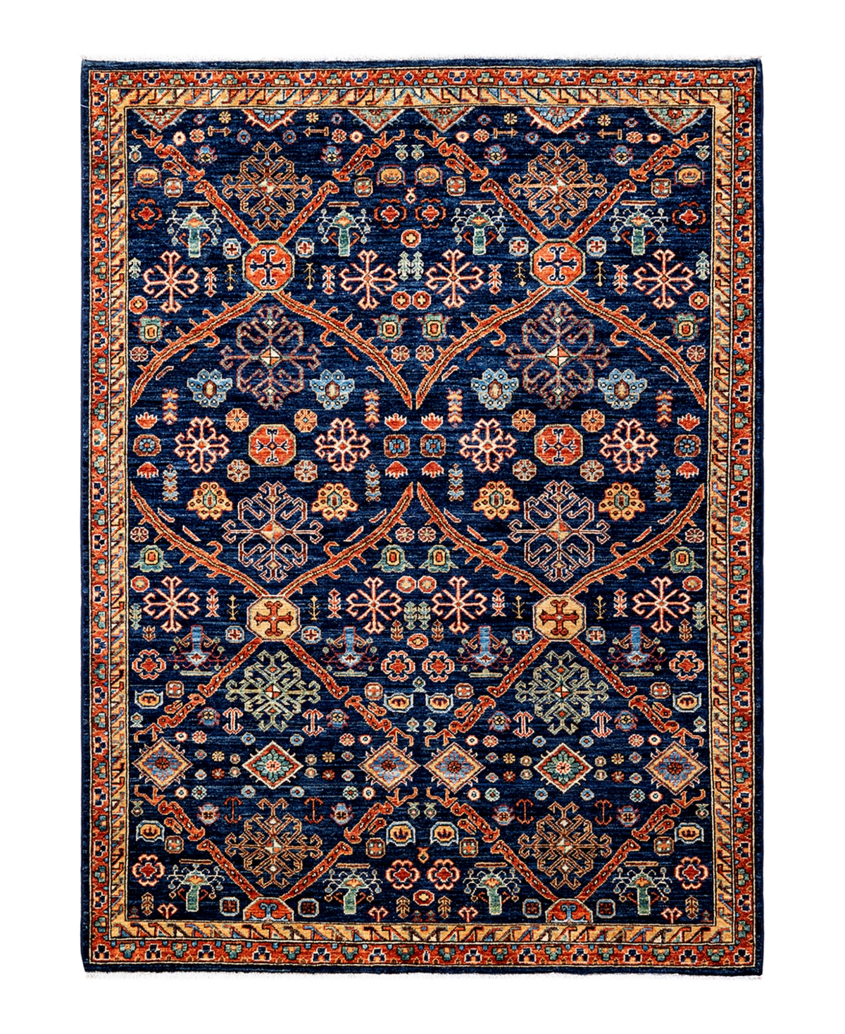 Adorn Hand Woven Rugs Serapi M1982 3'1" X 5' Area Rug In Blue
