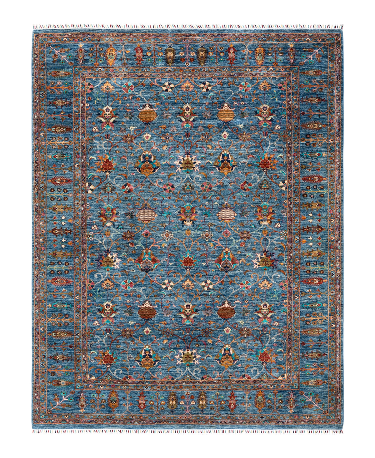 Adorn Hand Woven Rugs Tribal M1982 8'2" X 9'10" Area Rug In Gray