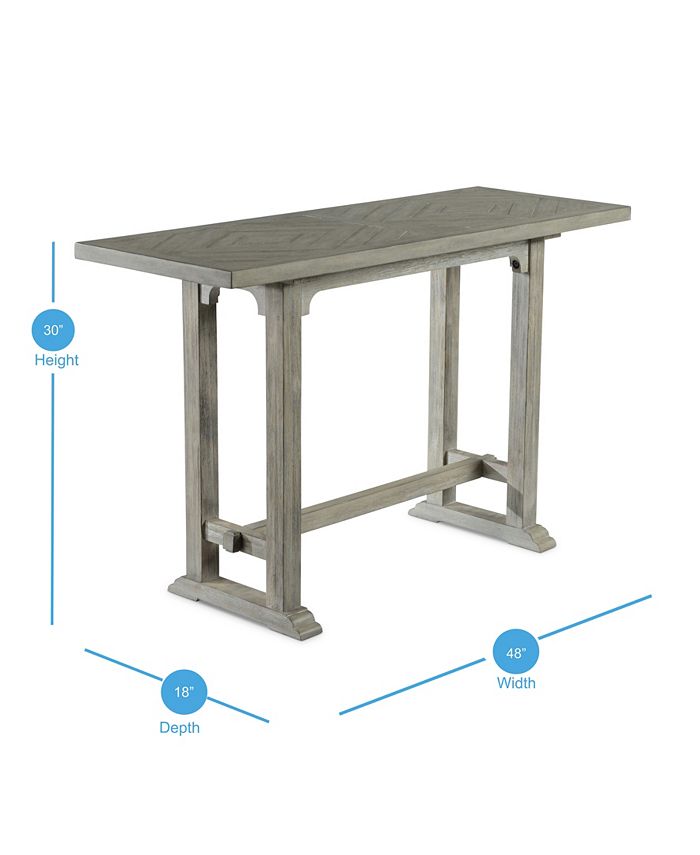 Furniture Steve Silver Whitford 48" Distressed Wood Sofa Table Macy's