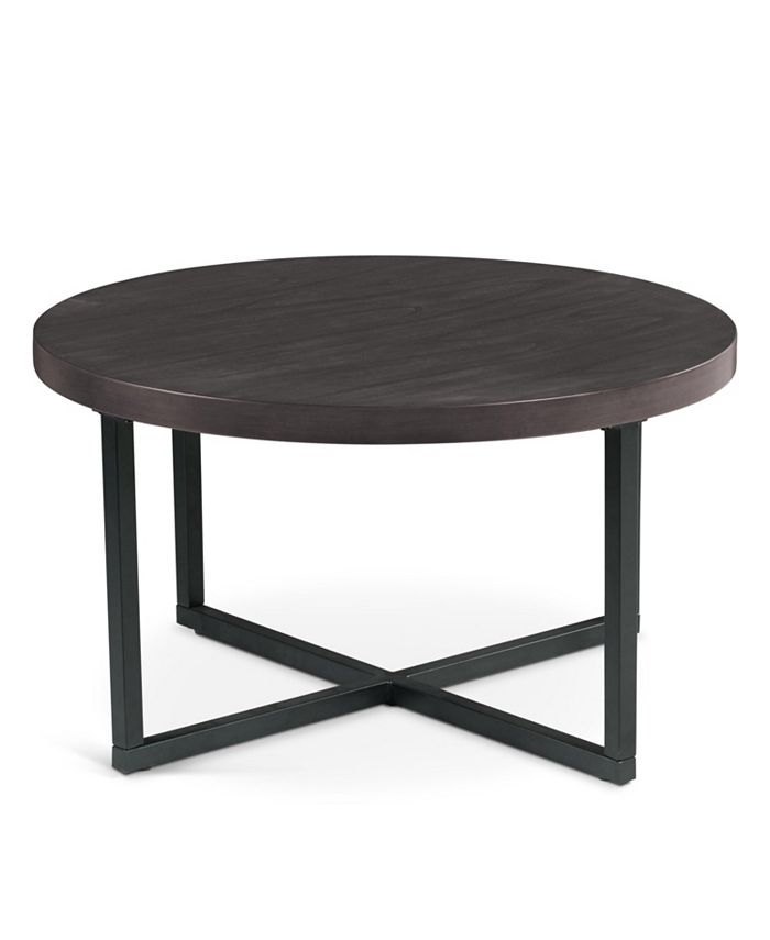 Furniture Steve Silver Yukon 36" Round Coffee Table with Four Stools ...