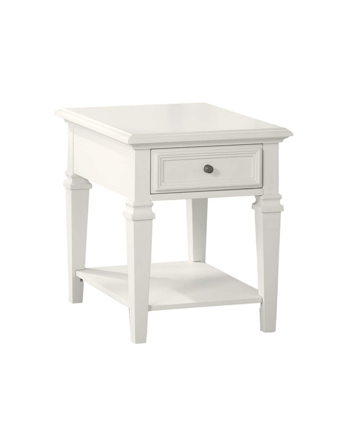 Steve Silver Charlestown 26" Wide Wooden Farmhouse End Table In Soft White