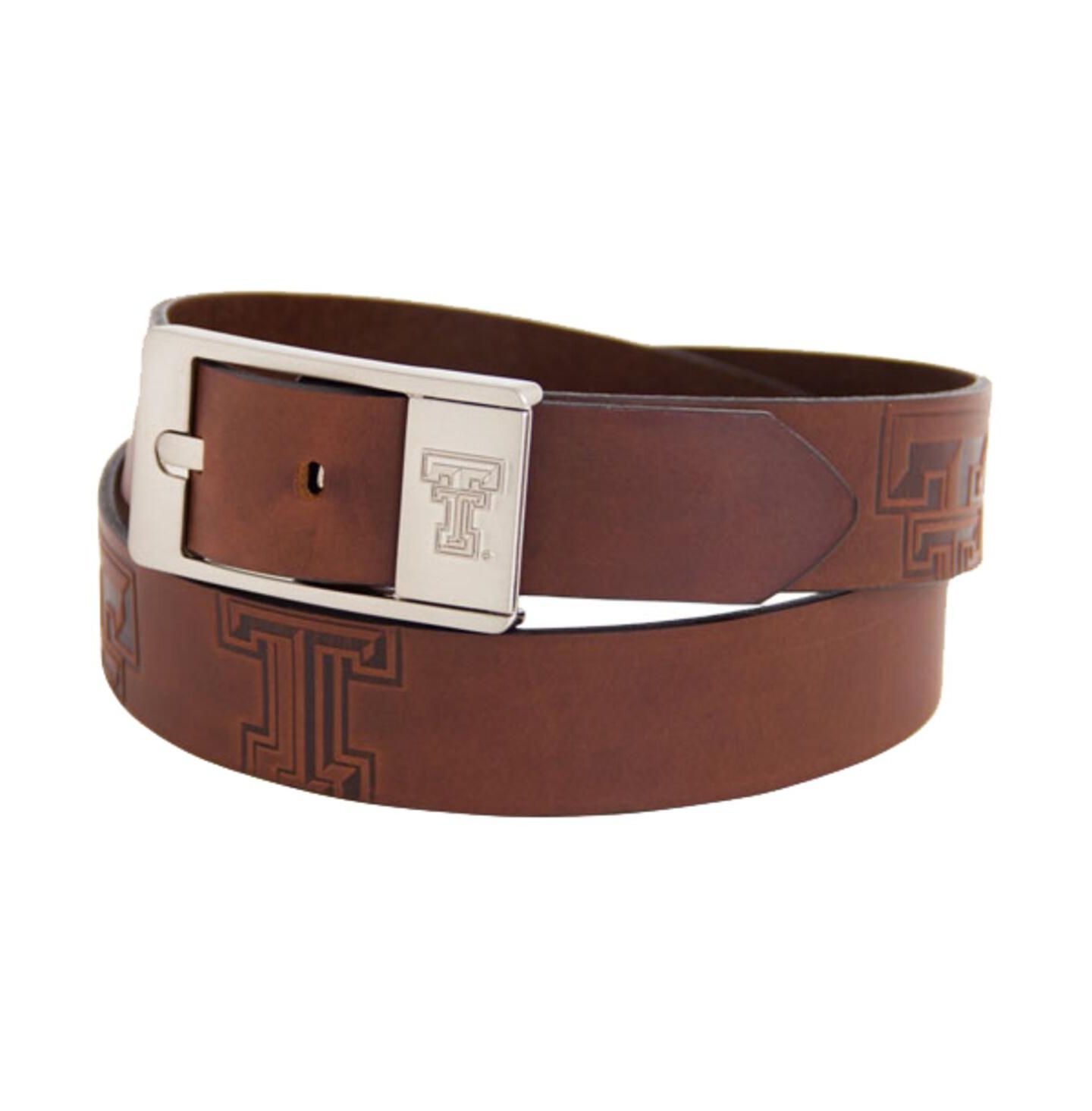 Мужской ремень Eagles Wings Texas Tech Red Raiders Brandish Leather Belt - Brown — фото 1