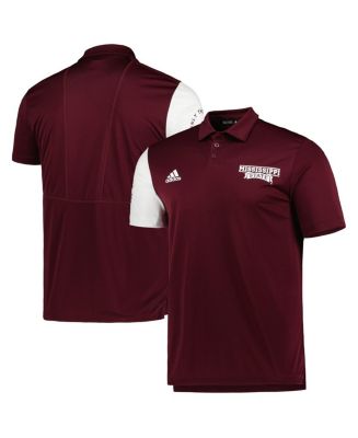 Men's adidas Maroon Mississippi State Bulldogs AEROREADY Polo Shirt ...