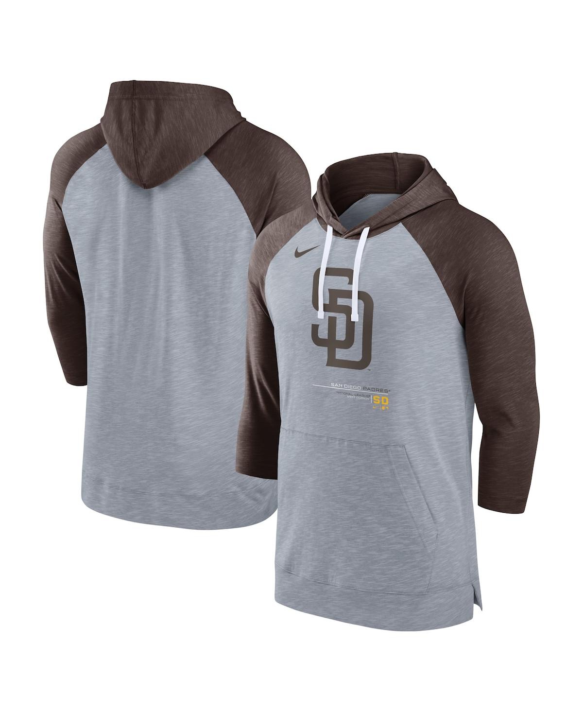 Men's Detroit Tigers Heather Gray/Navy Big & Tall Raglan Hoodie Full-Zip  Sweatshirt