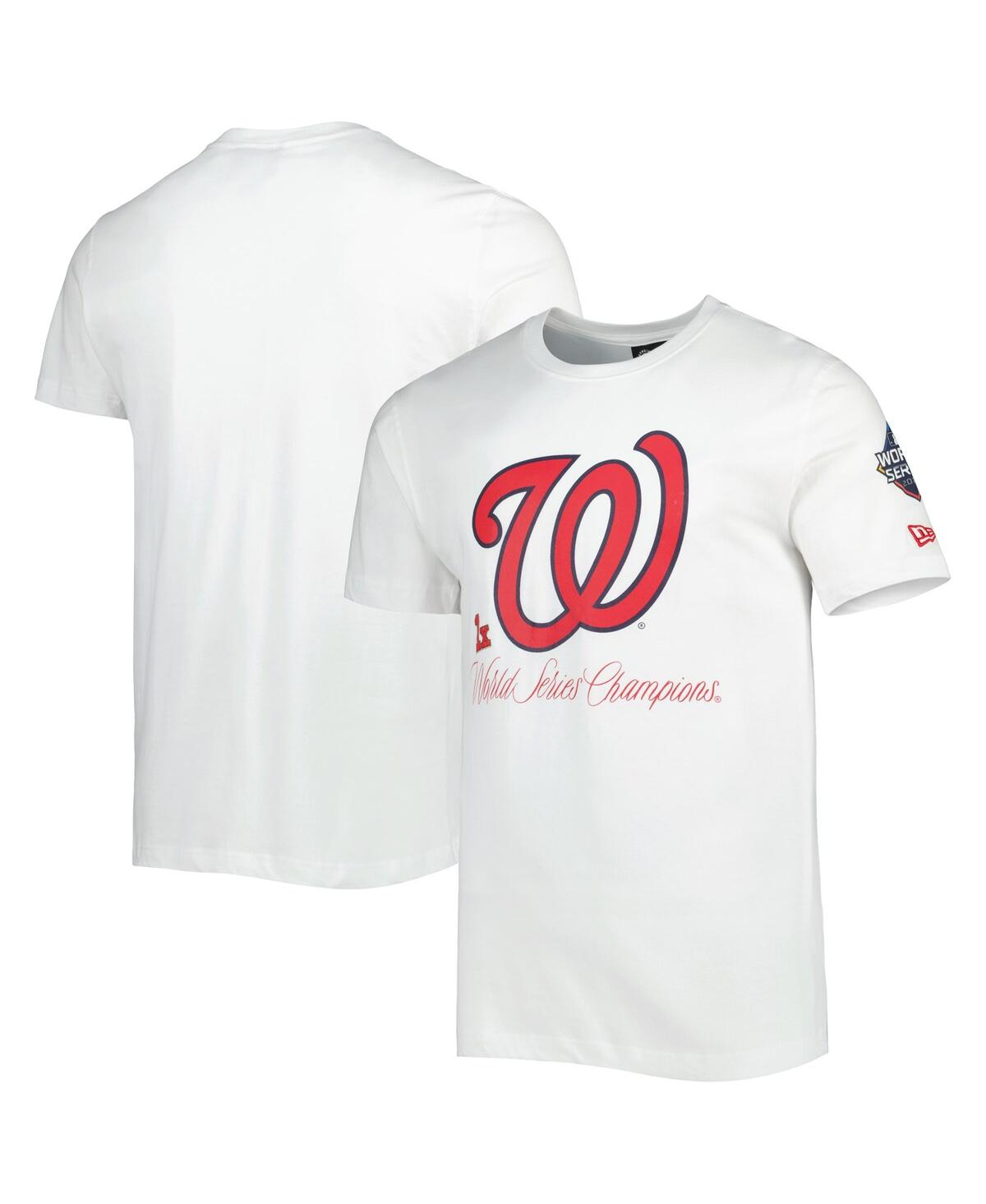 Shop New Era Men's  White Washington Nationals Historical Championship T-shirt
