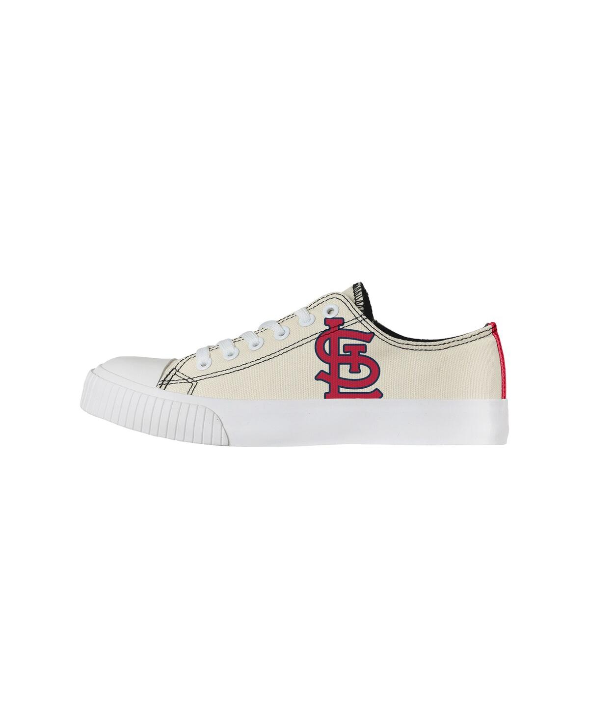 Women's Foco Cream St. Louis Cardinals Low Top Canvas Shoes - Cream