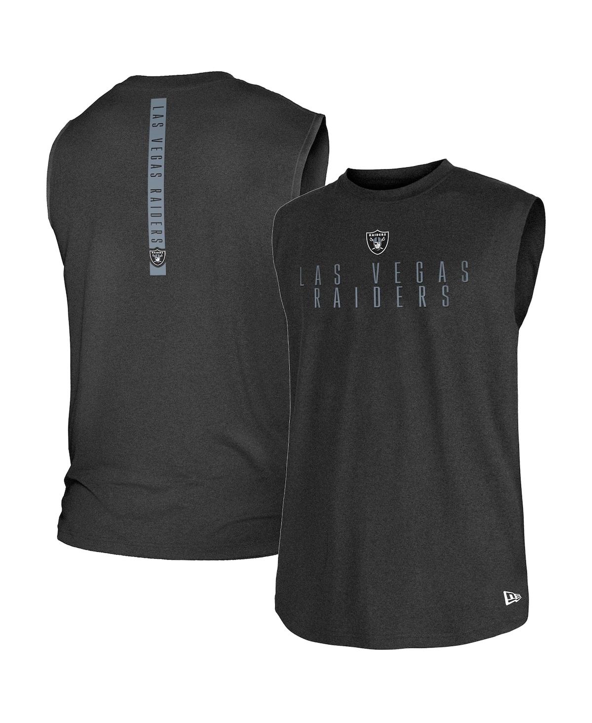 Men's New Era Black Las Vegas Raiders Team Muscle Tank Top - Black