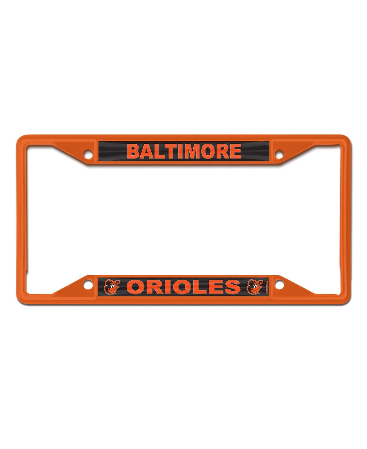 Shop Wincraft Baltimore Orioles Chrome Color License Plate Frame In Orange