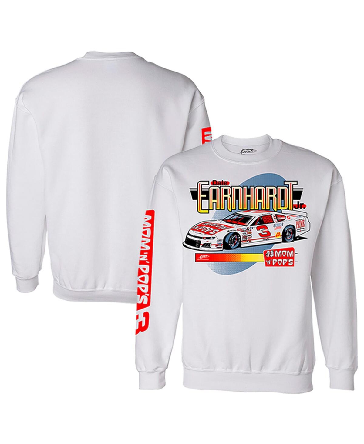 Shop Jr Motorsports Official Team Apparel Men's  White Dale Earnhardt Jr. Mom N' Pops Pullover Sweatshirt