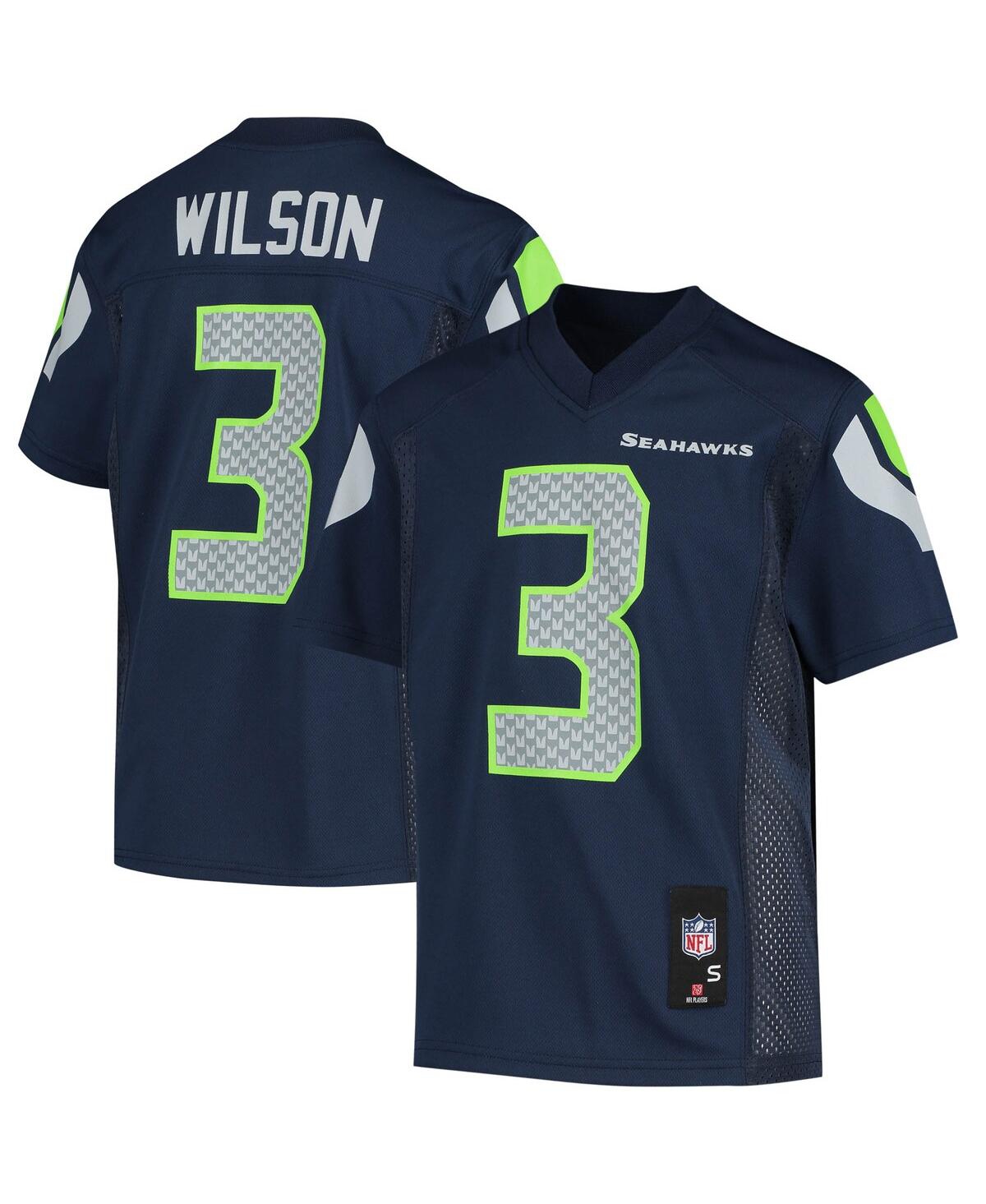 Big Boys and Girls Russell Wilson CollegeSeattle Seahawks Replica Player Jersey - Navy