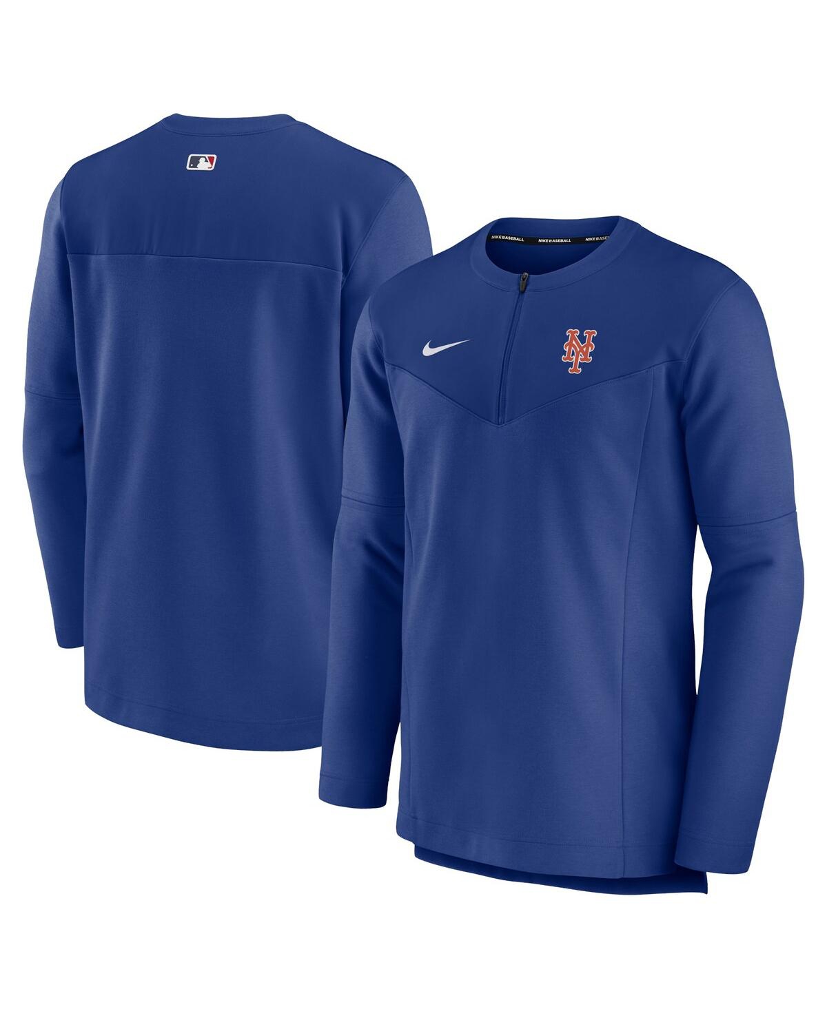 Shop Nike Men's  Royal New York Mets Authentic Collection Game Time Performance Half-zip Top