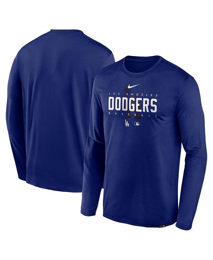 Men's Nike Royal Los Angeles Dodgers Authentic Collection Logo Performance Long Sleeve T-Shirt Size: Medium
