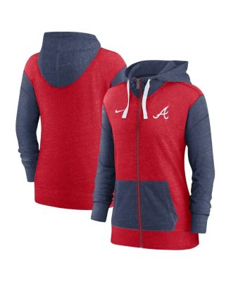 Women's Red Atlanta Braves Full-Zip Hoodie