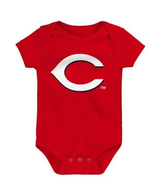 Infant Boys and Girls Red, White, Heathered Gray Cincinnati Reds 3-Pack Change Up Bodysuit Set