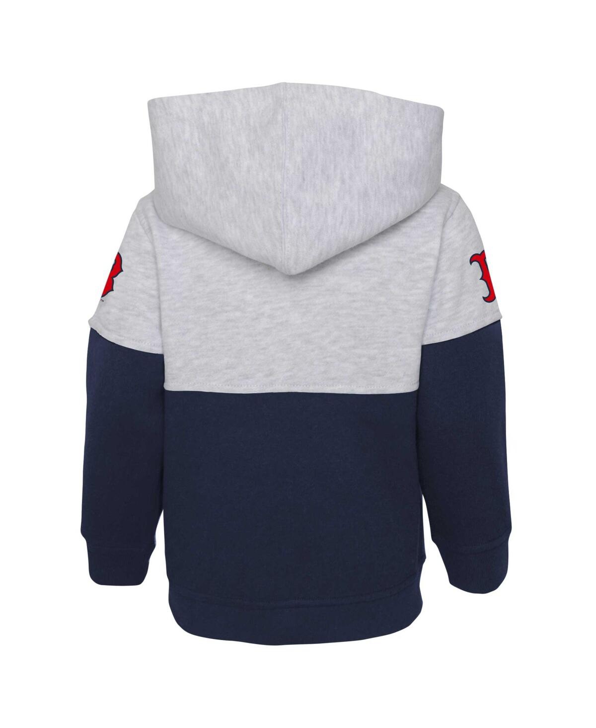 Outerstuff Toddler Boys And Girls Navy, Heather Gray Boston Red Sox Two-piece Playmaker Set In Navy,heather Gray