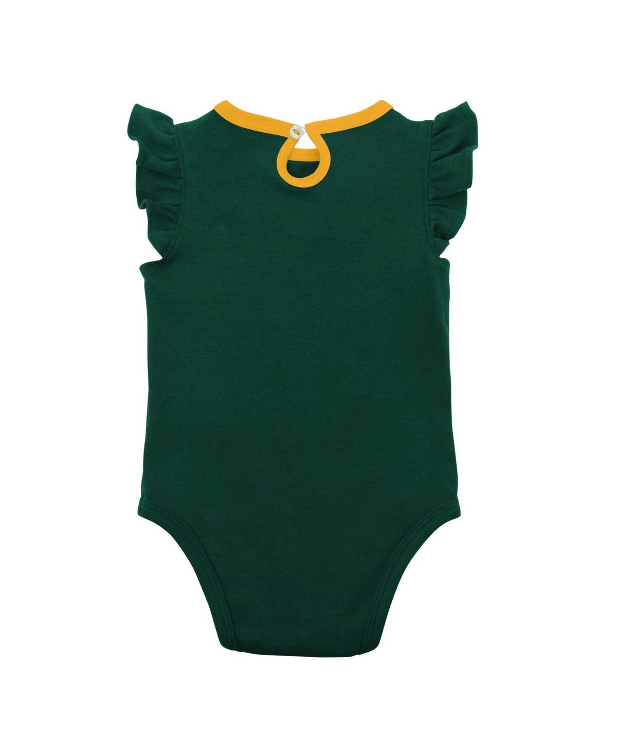 Shop Outerstuff Newborn And Infant Boys And Girls Green, Heather Gray Oakland Athletics Little Fan Two-pack Bodysuit In Green,heather Gray