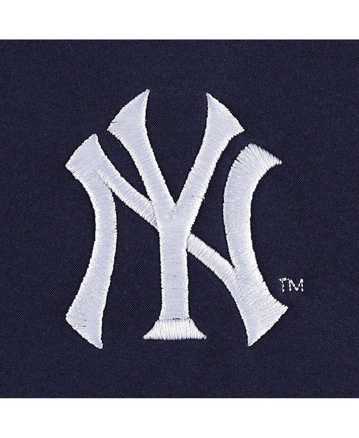 DUNBROOKE MEN'S DUNBROOKE NAVY, HEATHER GRAY NEW YORK YANKEES ALPHA FULL-ZIP JACKET 