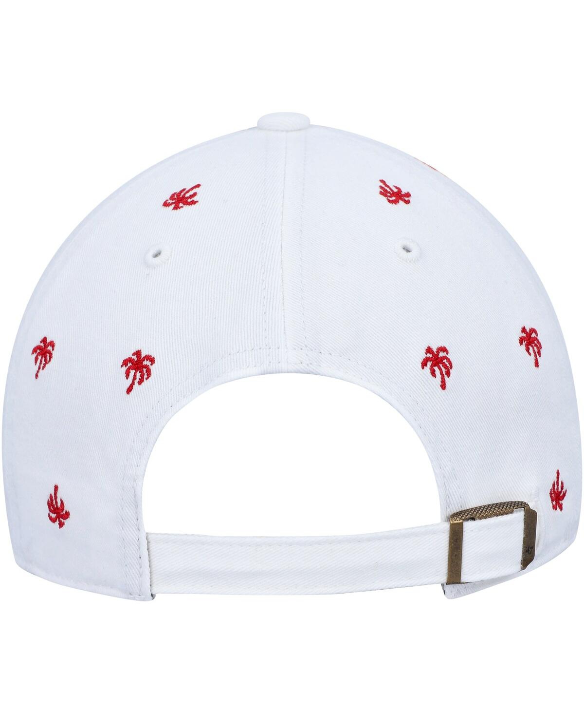 Women's '47 BrandBoston Red Sox Spring Training Confetti Clean Up Adjustable Hat - White