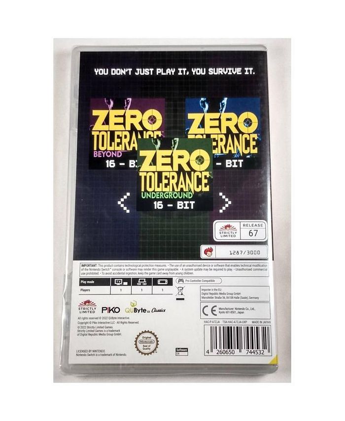 Generic Zero Tolerance Collection [SLG] Nintendo Switch, Brand New