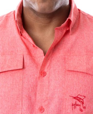 Men's Short Sleeve Heathered Fishing Shirt