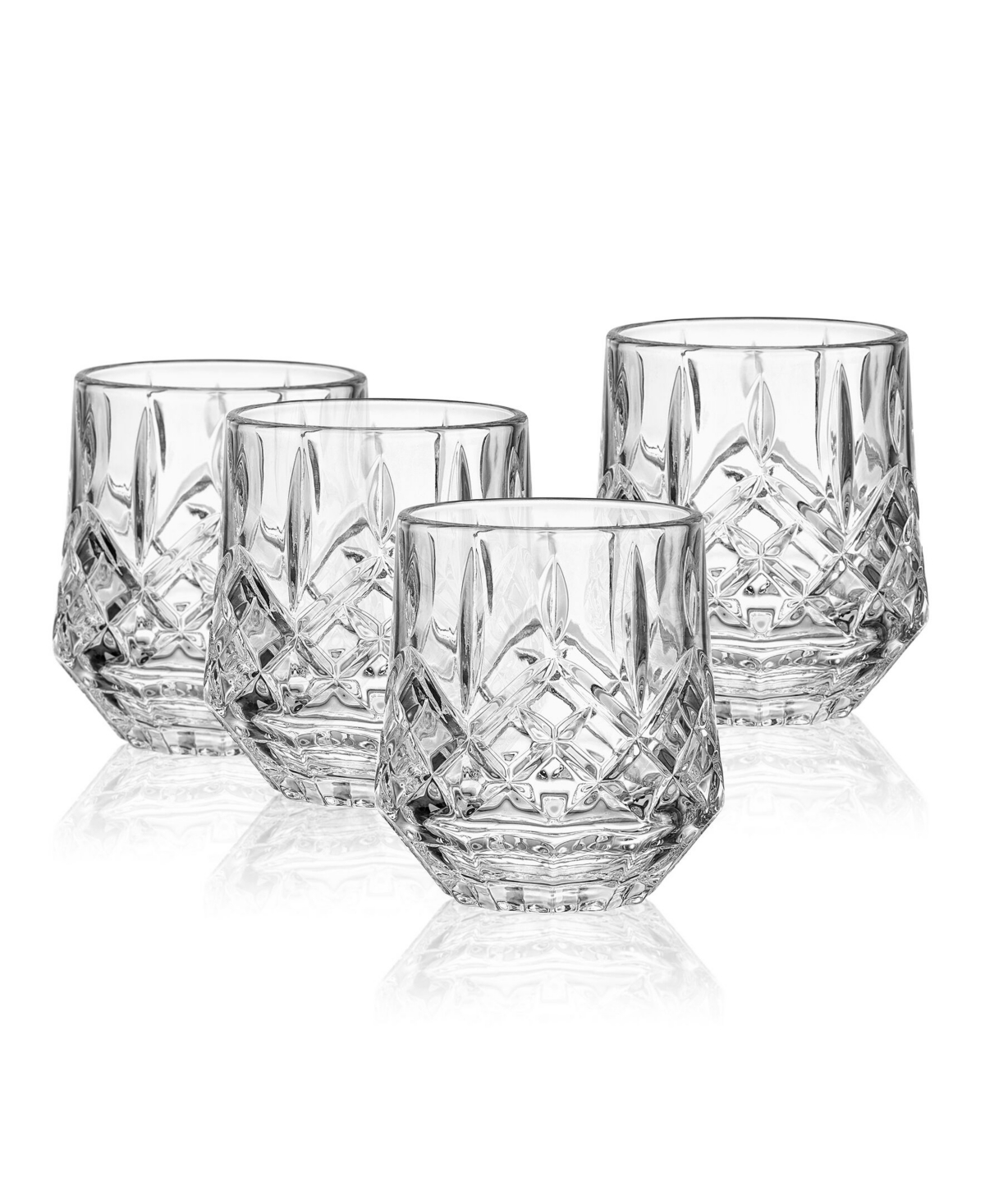 Mikasa Wesley 11 Ounce Double Old Fashion Drinking Glass 4-piece Set In Clear