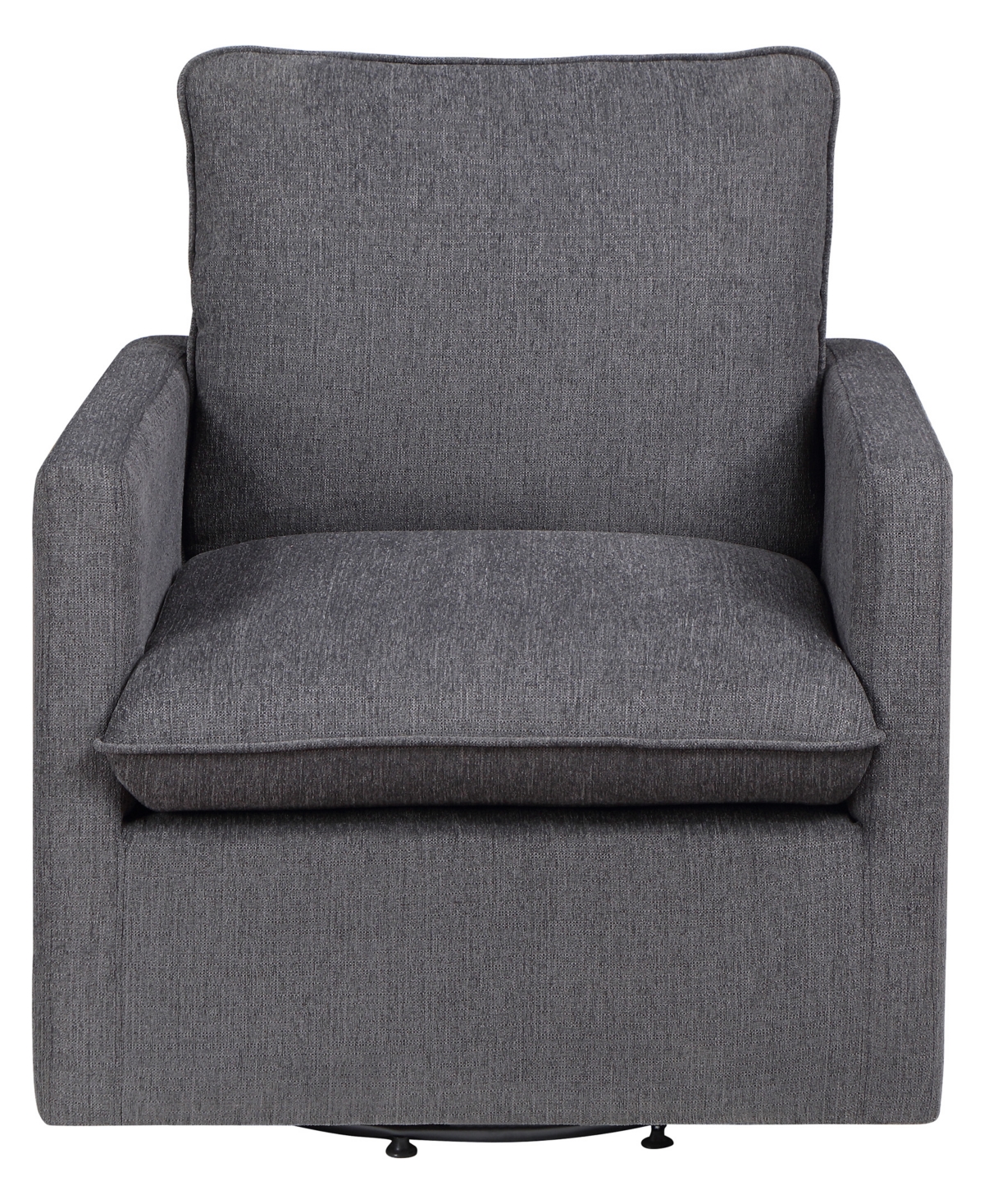 Furniture Of America Lilia 34.5" Cushion Back Swivel Chair In Dark Gray