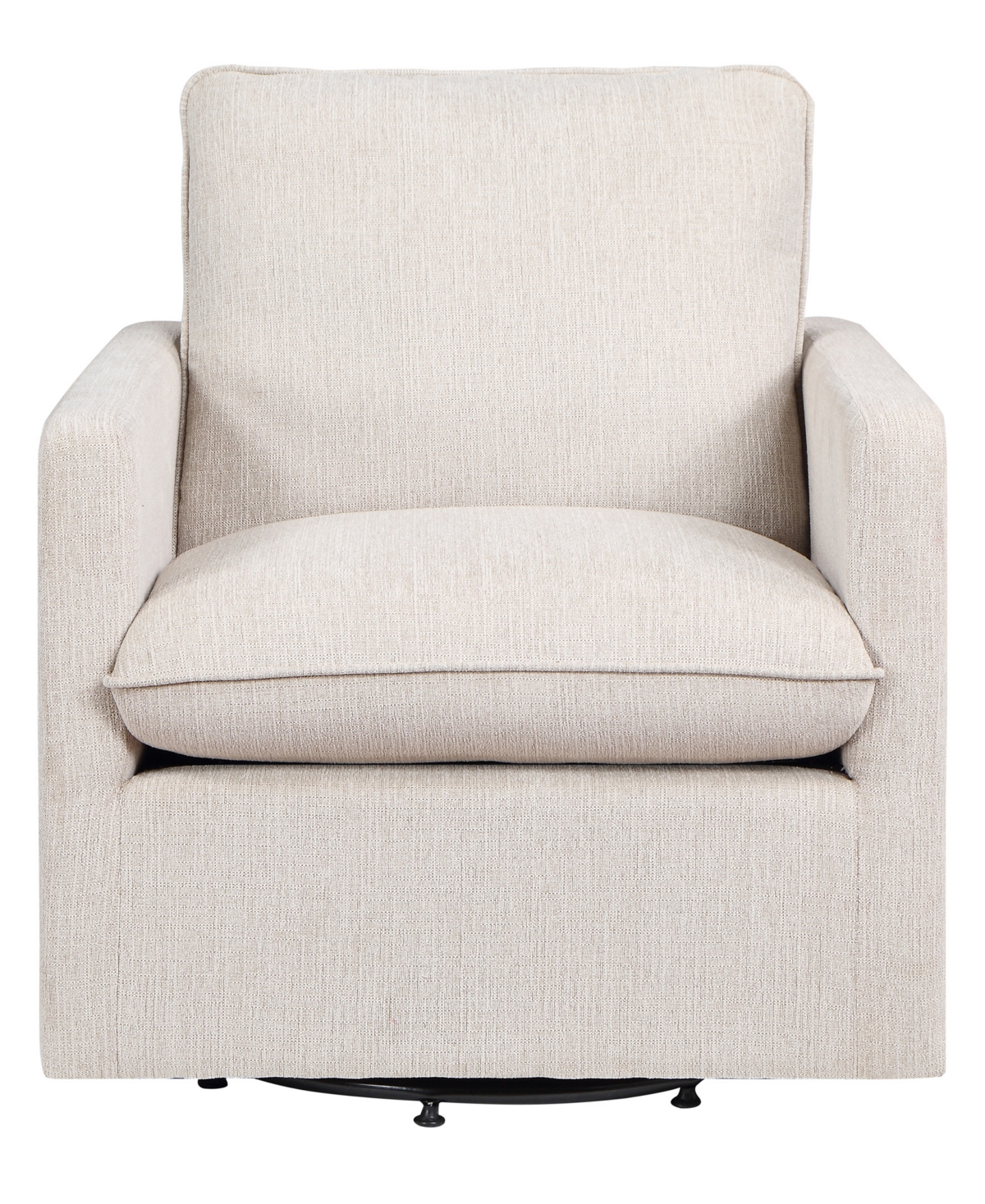 Furniture Of America Lilia 34.5" Cushion Back Swivel Chair In Taupe