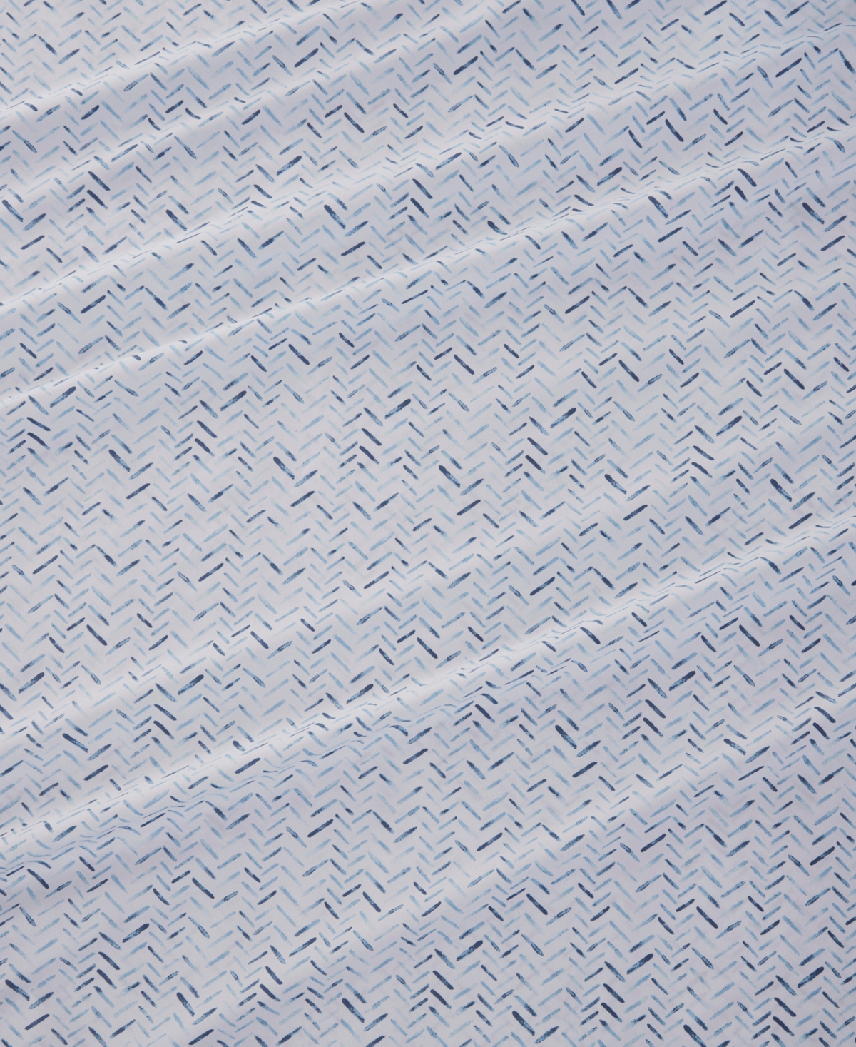 Intelligent Design Printed Microfiber 4 Piece Sheet Set, Queen In Blue Chevron