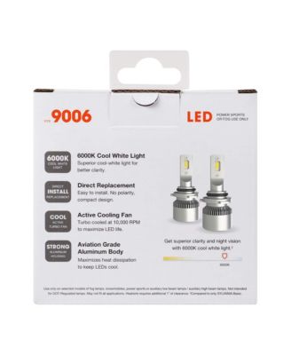 9006 LED Power sport Headlight Bulbs for Off-Road Use or Fog Lights - 2 Pack
