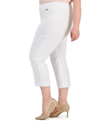 Plus Size Mid-Rise Pull-On Capri Pants, Created for Macy's
