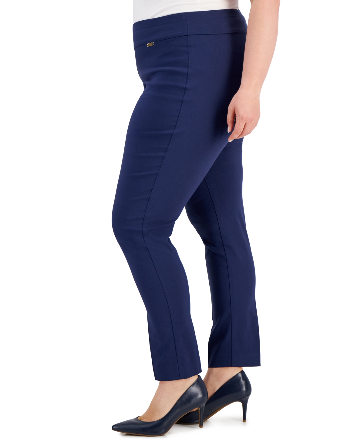 INC INTERNATIONAL CONCEPTS PLUS SIZE BENGALINE SKINNY PANTS, CREATED FOR MACY'S 