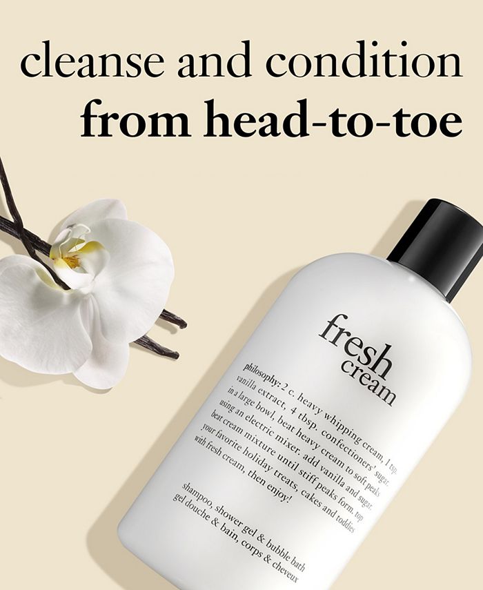 philosophy fresh cream 3in1 shampoo, shower gel and bubble bath, 16