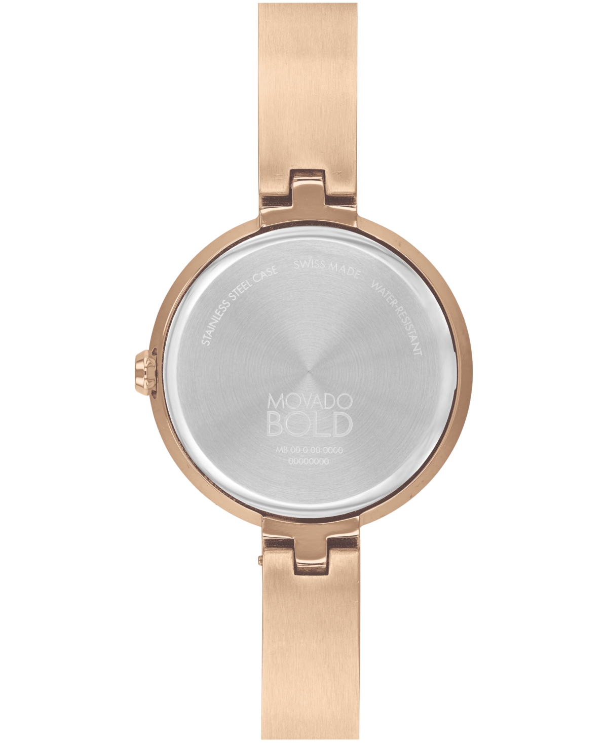 Shop Movado Women's Bold Bangles Swiss Quartz Ionic Plated Rose Gold-tone Steel Watch 28mm