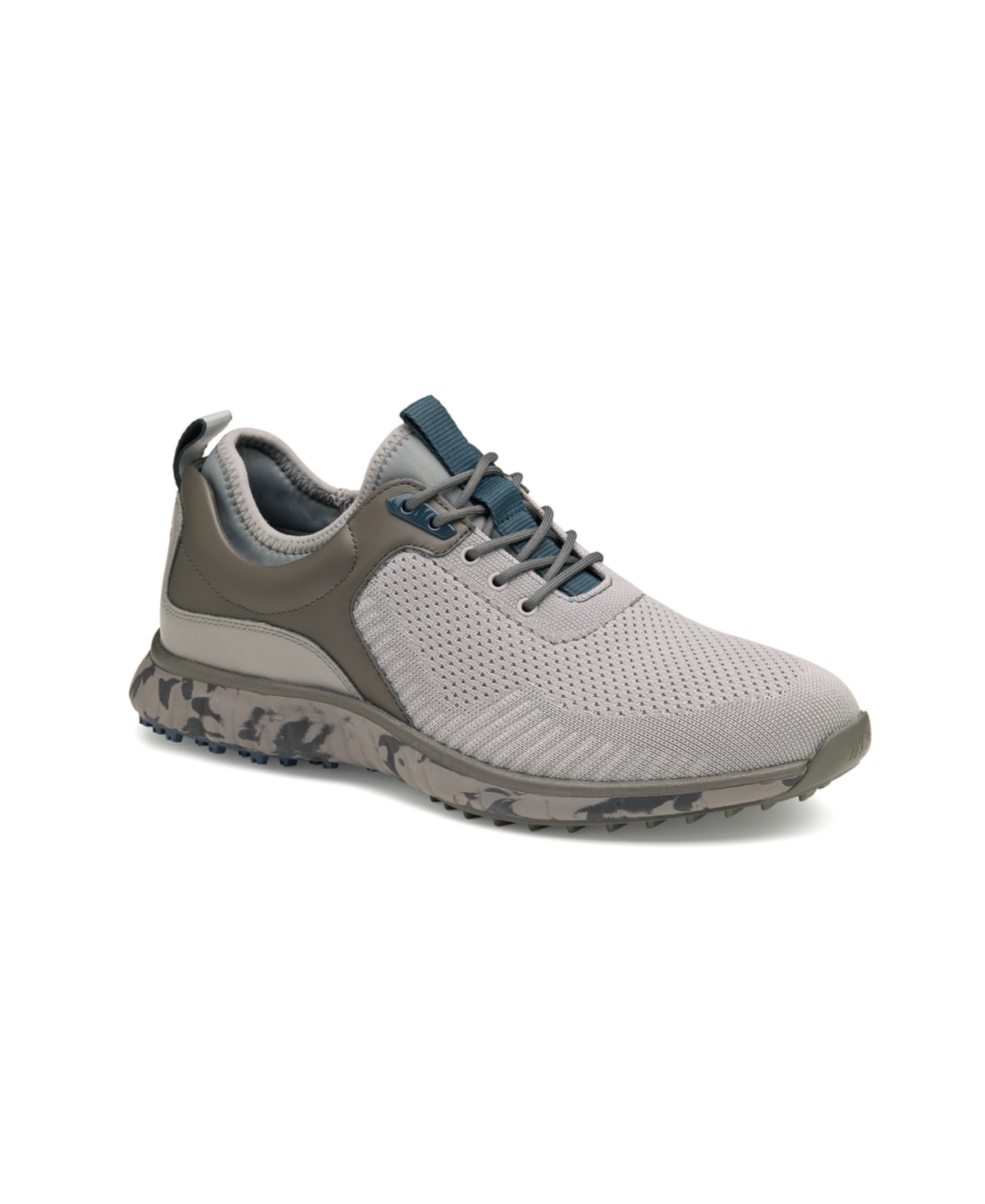 Shop Johnston & Murphy Men's Xc4 H2 Sport Hybrid Knit Lace-up Sneakers In Gray Knit